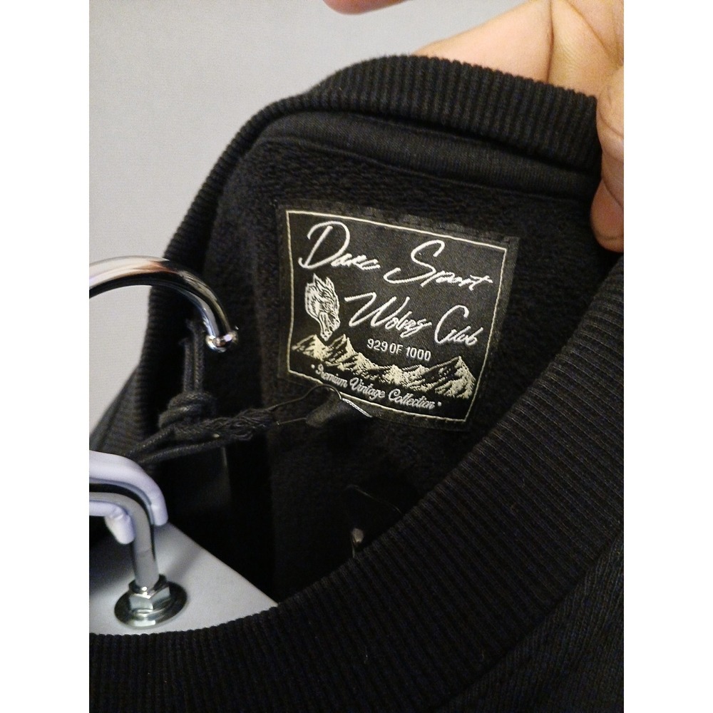 Darc Sport London Crewneck sweater large Mens Patches Black Pull Over Pump Cover - Picture 7 of 7